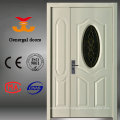 China yongkang steel security metal door with glass